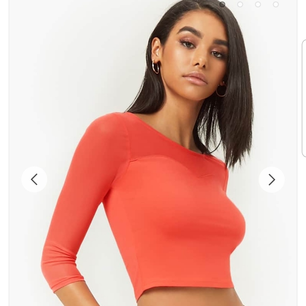 Illusion crop top sheer M - Picture 4 of 6